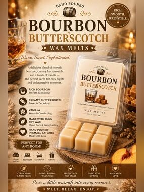 🥃🍬 Bourbon Butterscotch Wax Melts 🍬🥃